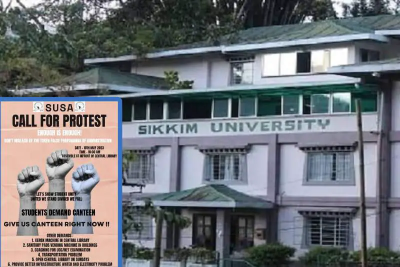 Sikkim University Students Rally for Centralized and Subsidized Canteen