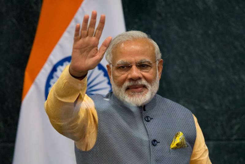 Narendra Modi addressing a public gathering during his third term as Prime Minister.