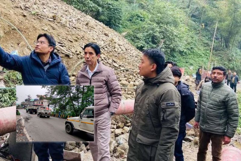 Sikkim Minister Reviews Roadwork Progress in Gangtok